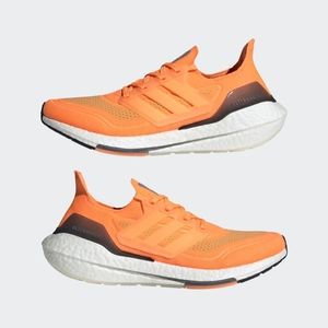 New Adidas UltraBoost 21 "Screaming Orange" Running Shoes Men's Size 8.5